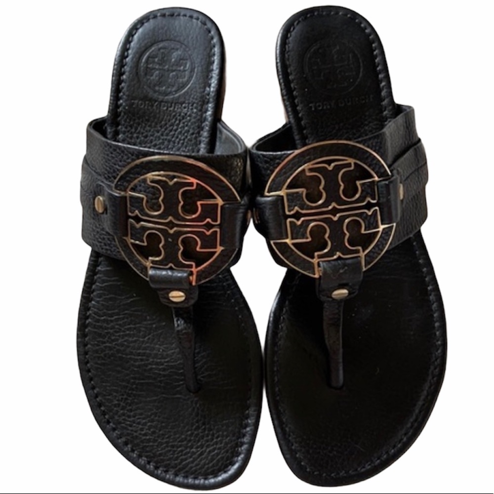 Tory Burch black amanda sandals